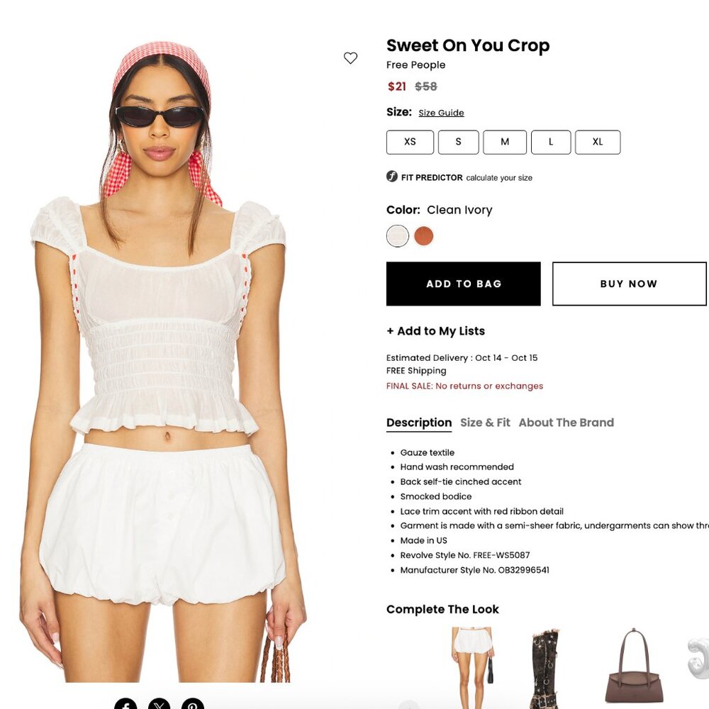 Sweet On You Crop Top